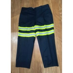 Men's Navy Blue Cintas comfort flex High Visibility Safety Work pants 42x30